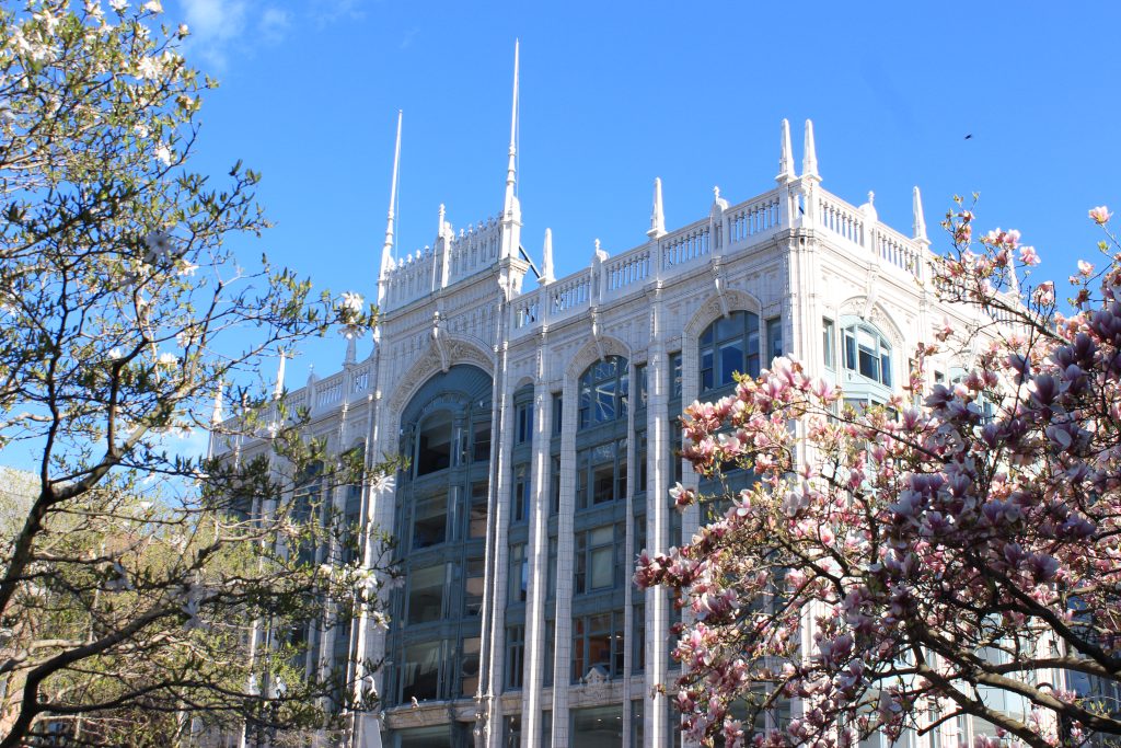 Front entrance of the Berkeley Building located in Back Bay, Massachusetts